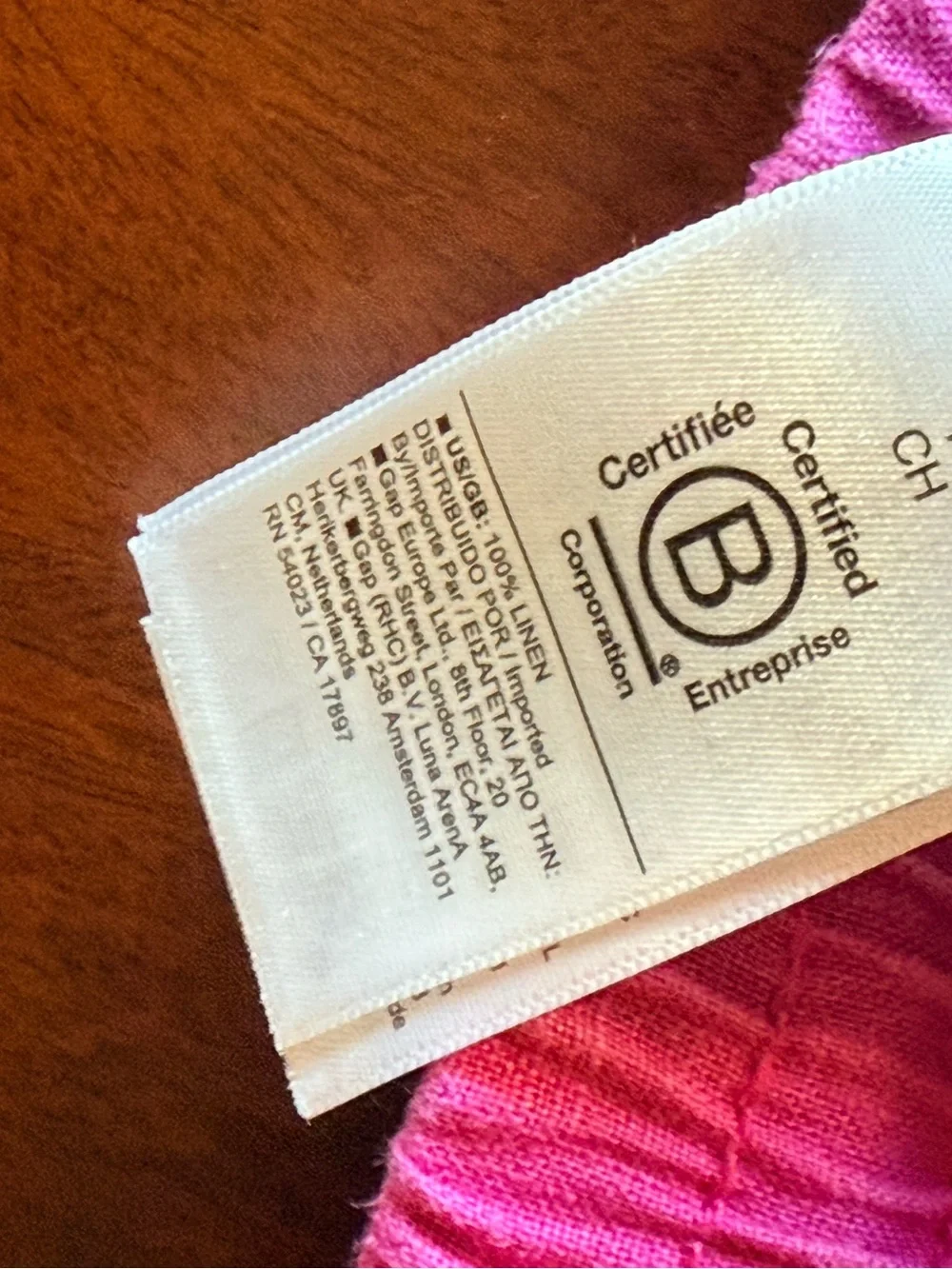 Athleta Fuchsia Linen shorts .Elastic waistband Tie waist.Zip pockets. EUC S - Picture 8 of 8